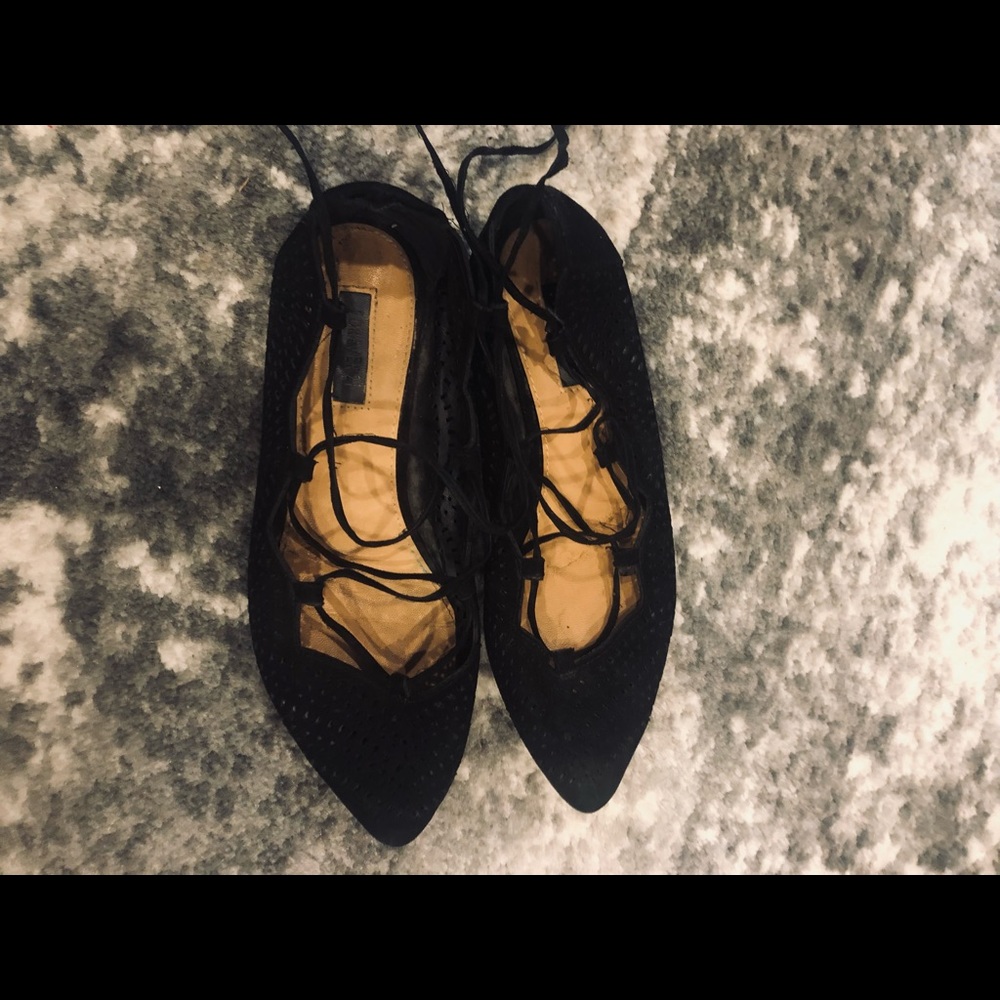Forever 21 lace up flats